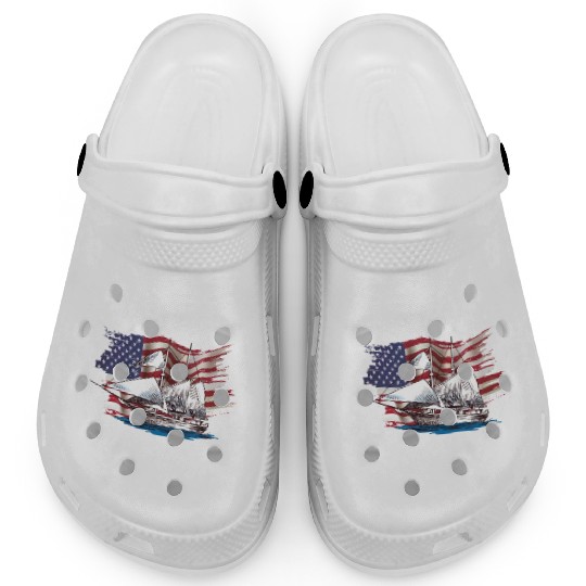Exploring Columbus Day Compasses USA Flags Clogs