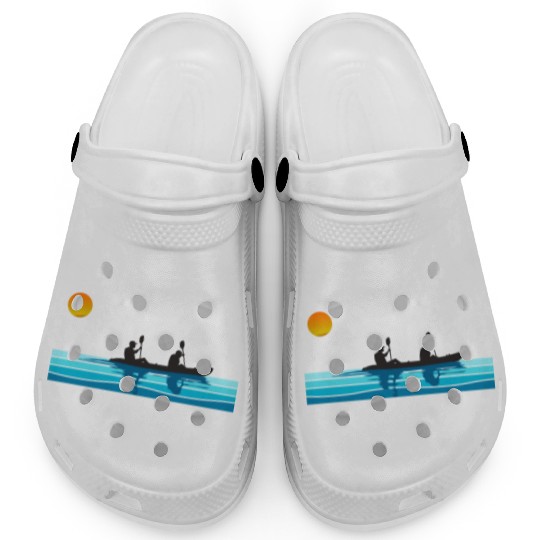 Just Row With It Kayak Retro Clogs