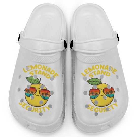 Lemonade Stand Security Cute Lemon Summer Clogs