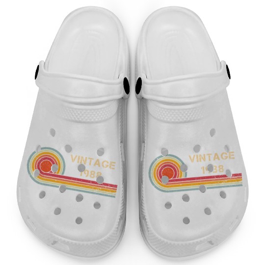 Vintage 1988 birthday retro design Clogs