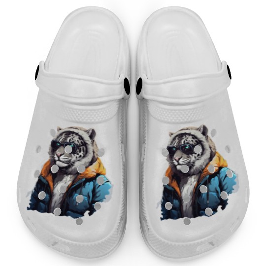 Street Style Snow Leopard | Leopard Lovers Clogs