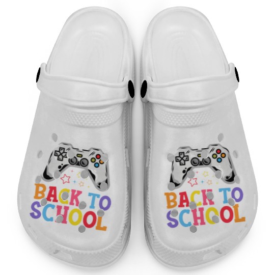Back To School Game Over First Day Of School Funny Clogs