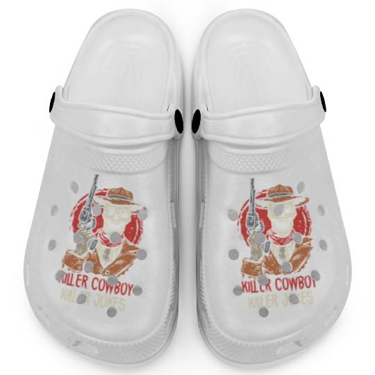 Spooky Horror Western Cowboy Rider Rodeo Country Clogs