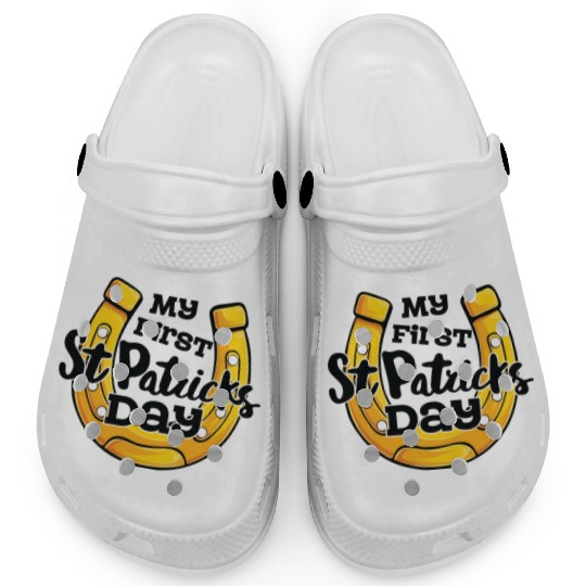 My First Saint Patricks Day Horseshoe Clogs
