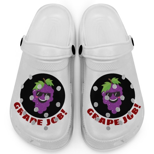 Grape Job Grape Pun Clogs
