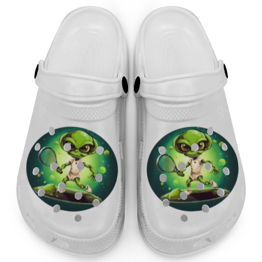 Strong Alien Tennis Player at Sunset Clogs