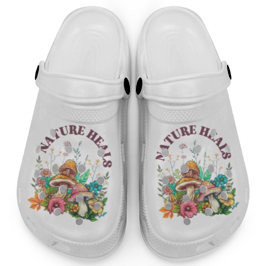 Cottagecore Mushrooms Nature Heals Clogs