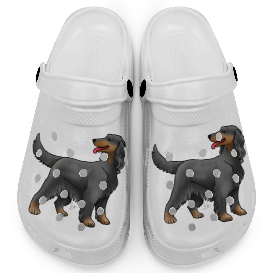 Dog Irish Setter Black And Tan Clogs