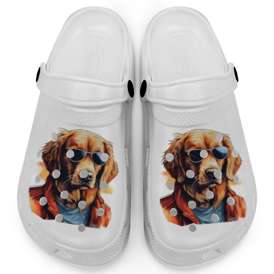 Golden Retriever in the Streets | Dog Lovers Clogs