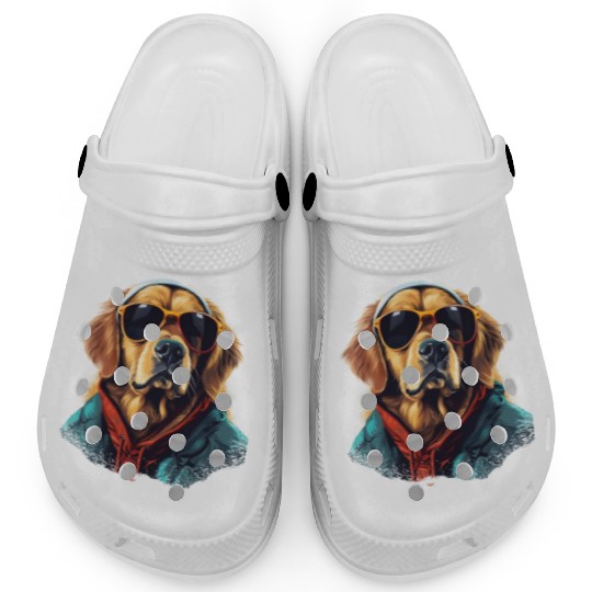 Golden Retriever in the Streets | Dog Lovers Clogs