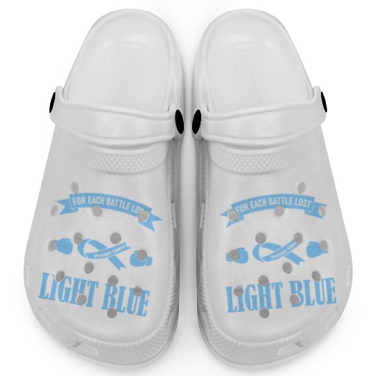 I Proudly Wear Light Blue Prostate Cancer Clogs