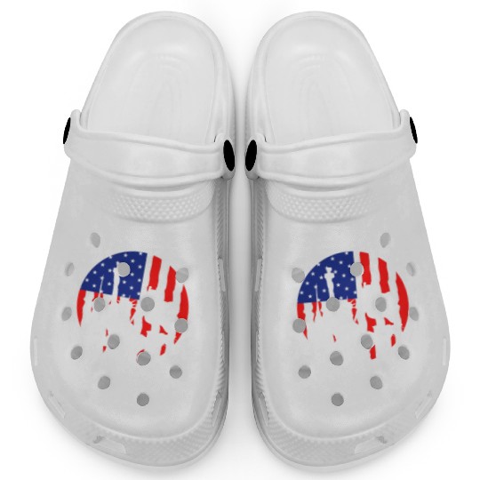 "Peace Love America Labor Day Clogs - Celebrate