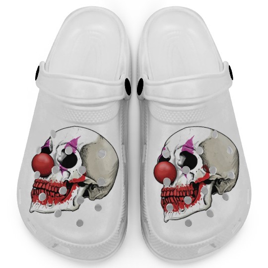 Laughing Clown Skull Fate Until Death Clogs