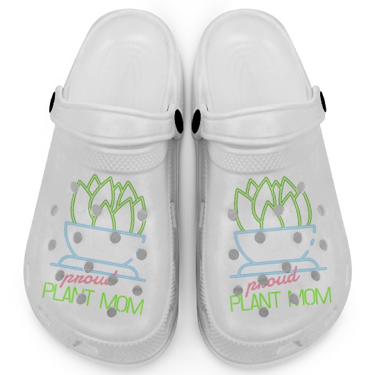 Proud Plant Mom Neon Style Clogs