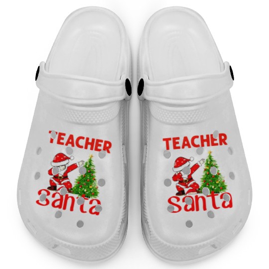 Be Nice Teacher Christmas Holiday Santa Elf Squad Clogs