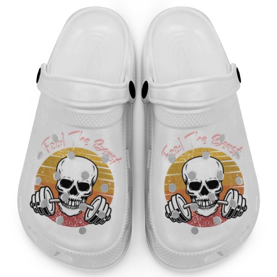 Feed The Beast Skeleton Gym Motivation Clogs