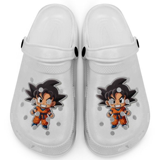 Goku Sticker Happy Bold Colors art toy style Clogs