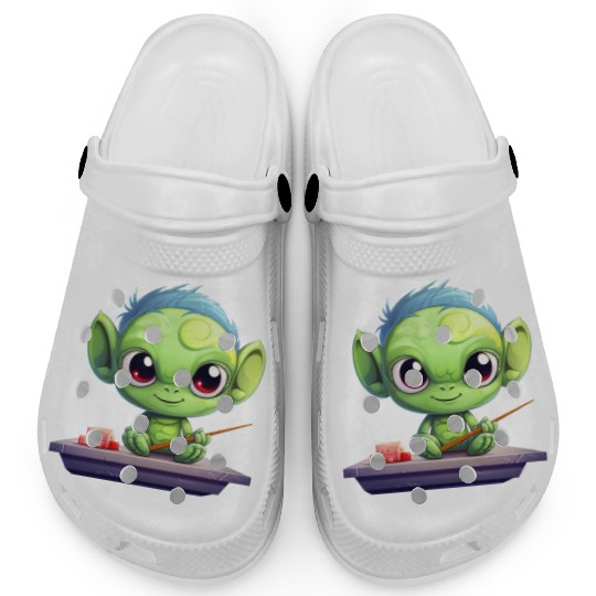 Alien Enjoying Sushi Clogs