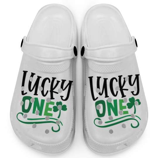 Lucky One Clover Irish Ireland Green Clogs