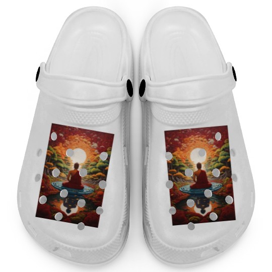 Buddha Serenity: Zen Garden Sunset Clogs