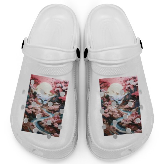 Mosaic Zen Garden River - Cherry Blossom Clogs