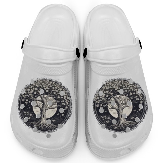 White Tree of Life Clogs