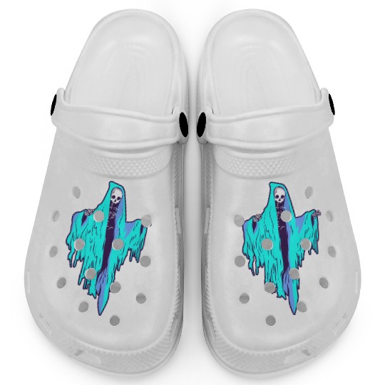 Horror Ghost Skeleton design Clogs