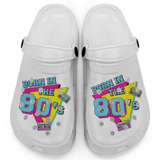 Retro Vintage Born in the 80s Clogs