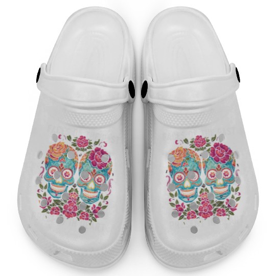 Dia De Los Muertos Sugar Skull Mexican Holiday Clogs