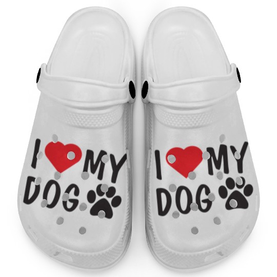 I love my dog . Clogs