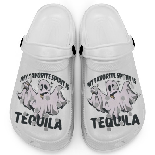 My Favorite Spirit Is Tequila Halloween Ghost Clogs