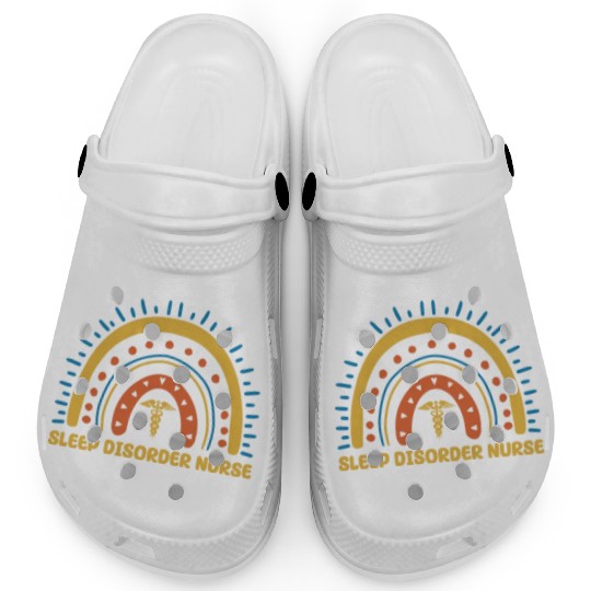 Sleep Disorder Nurse Boho Rainbow Clogs