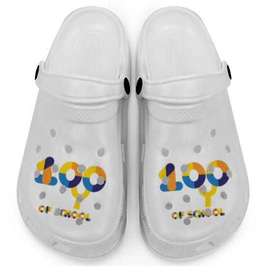 Happy 100 Days Of School Clogs Teacher Team Grade