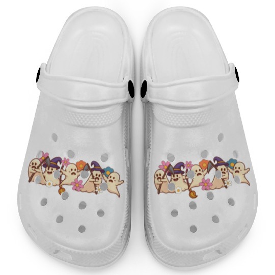 Halloween Spooky Season Boo Ghost Witch Grim Clogs