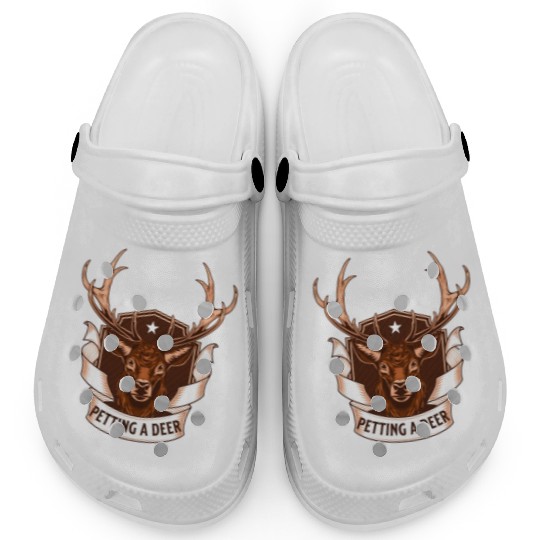 Sorry I'm Late I was petting a Deer Funny Camper Clogs