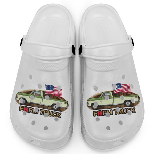 Farm Truck Light Green Clogs