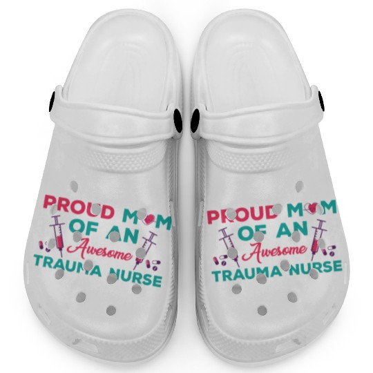Proud Trauma Nurse Mom Outfit Clogs