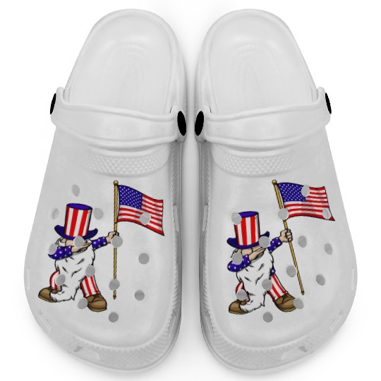 4th of July Gnome Dab Clogs
