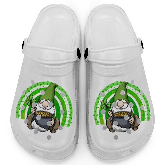 Pot of Gold Gnome Rainbow Clogs
