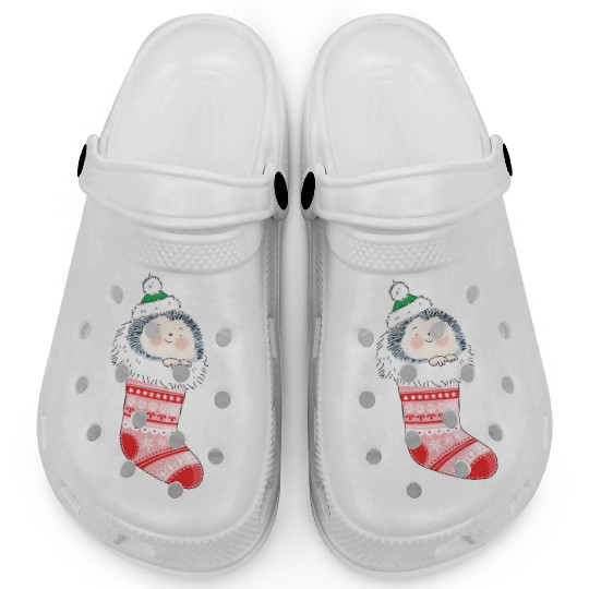 Holly Jolly Hedgehog Clogs