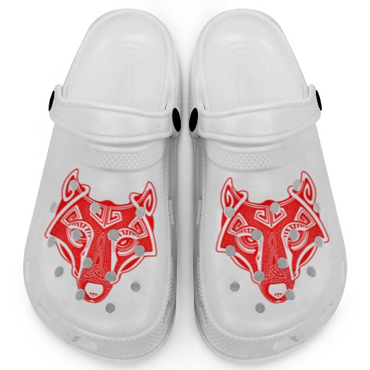 Viking wolf red Fenrir valhalla Clogs