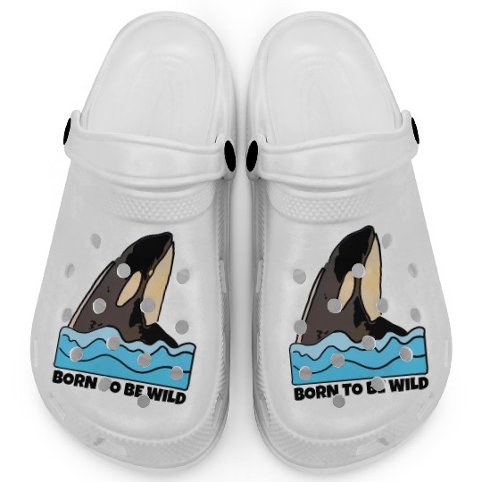 Born to Be Wild: Playful Orca Design Clogs