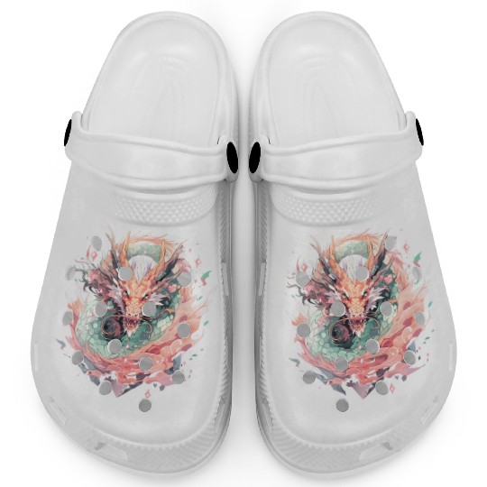 Adorable Crystal Chinese Dragon Clogs
