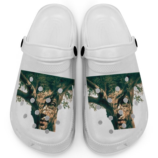 Olive tree and face Clogs
