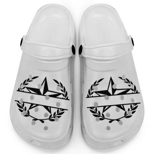 Star monogram in laurel wreath Clogs