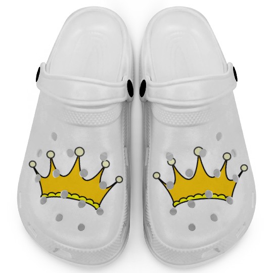 Simple crown gold Clogs
