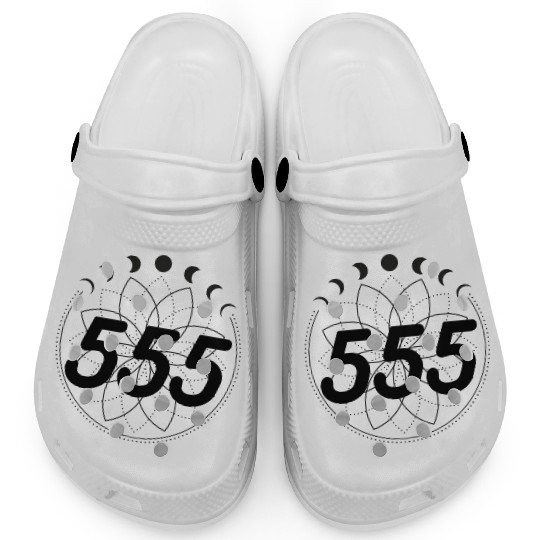 Mandala Angel Numbers 555 Moon Cycle Clogs