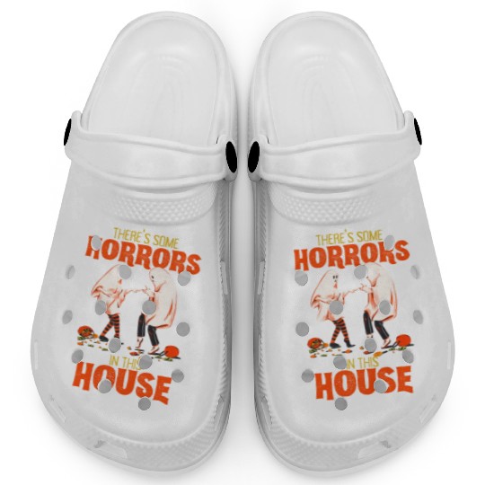 There's Some Horrors In This House Funny Halloween Clogs