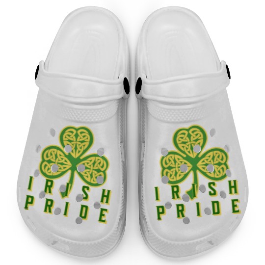 Irish Pride Clover Shamrock St Patricks Clogs