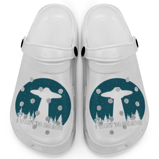 I Want To Believe World Ufo Day Clogs